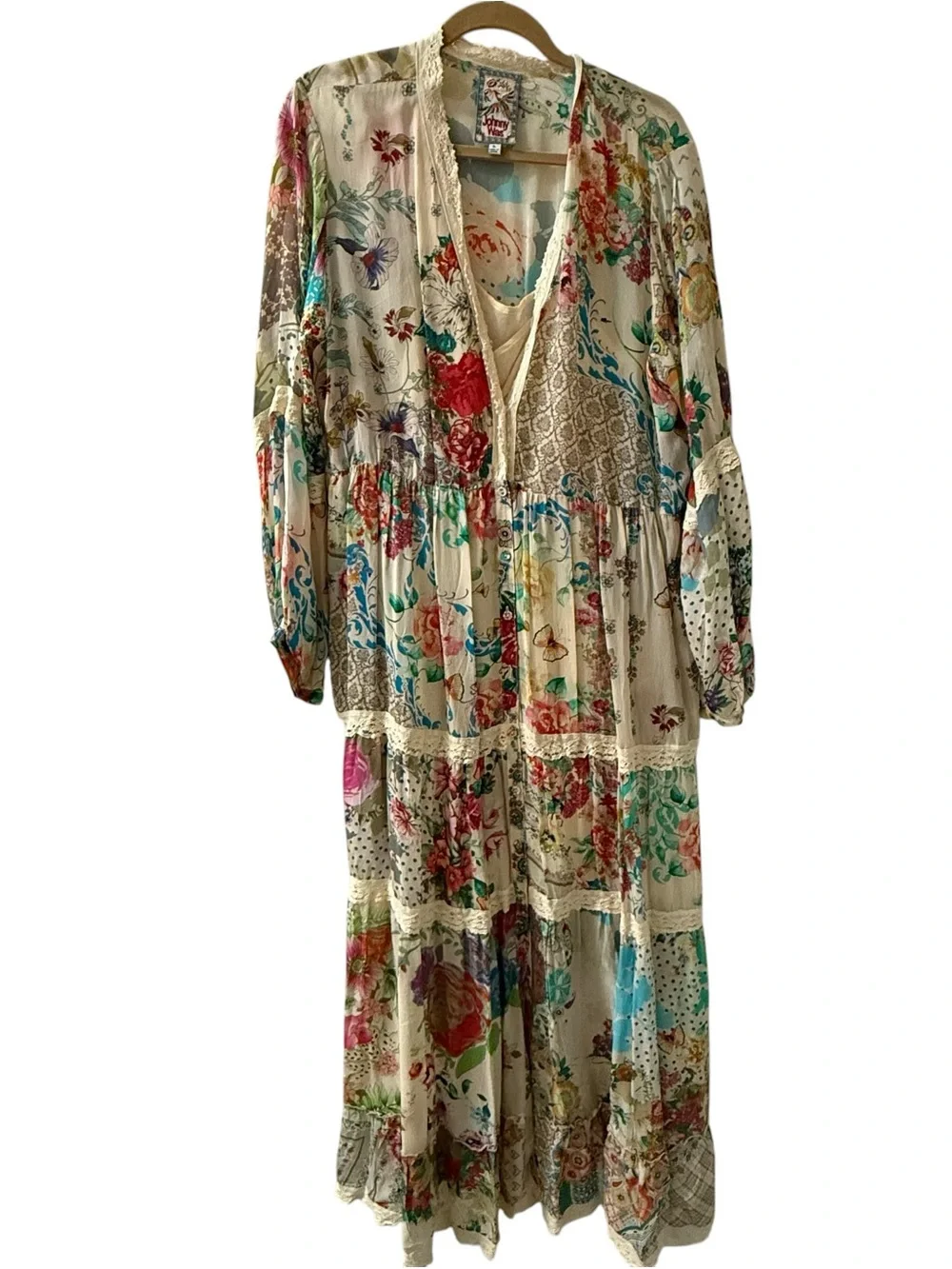 Johnny Was Milana Floral Tiered Maxi Dress - Picture 2 of 6